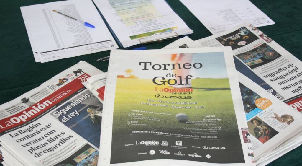 COLABORACIÓN DE COFRUTOS EN EL TORNEO DE GOLF LA OPINIÓN DE MURCIA 